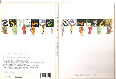 GENESIS ''Members Only DVD'' limited Edition Fanclub DVD