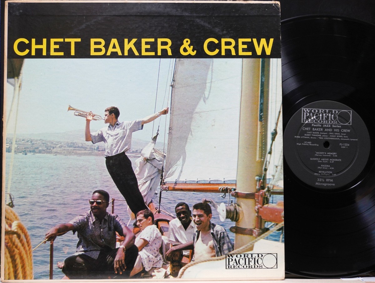 📷 Chet Baker and his crew; left to right: Jimmy Bond (bass