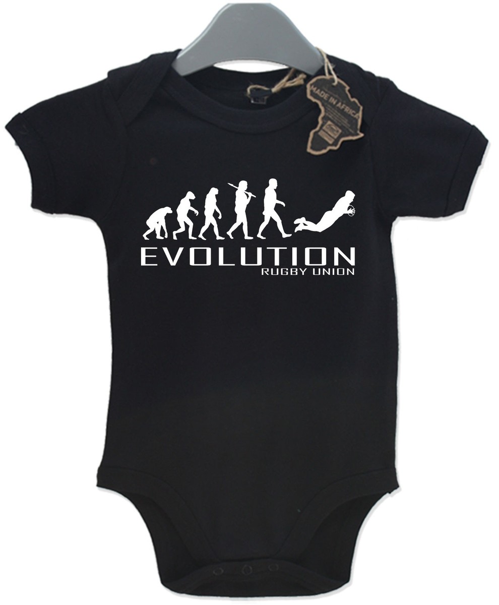 Evolution Rugby Union Baby Grow Unisex Babies Playsuit Rugger Sport Baby