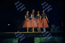 1950s 35mm Slide Red Border Sweet Adelines Female Quartet On Stage #3916