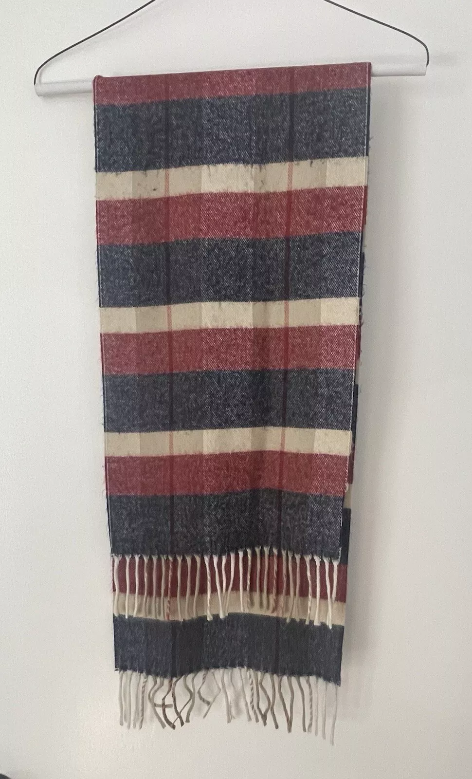 Foulard vintage Christian Dior Cashmaire 100% acrylique à carreaux fabriqué au Japon
