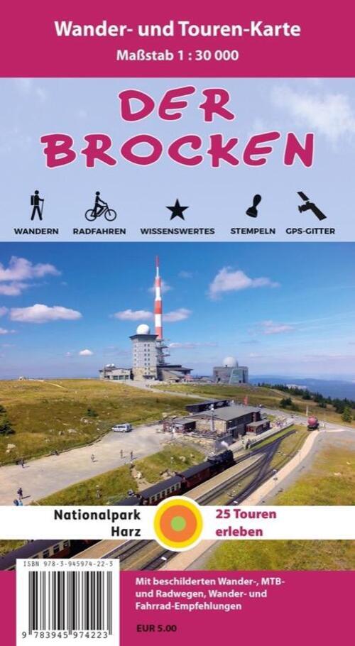 Thumbnail - Der Brocken 1 : 30 000 | Wander- Und Mountainbike-karte | Bernhard