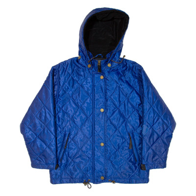 CRAZY WAVE Thermo Damen Steppmantel blau mit Kapuze L