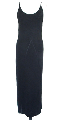 Willi Smith Collection Black Long Sleeveless Knit Evening Maxi Dress M Women