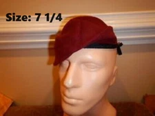 US MILITARY Style Maroon Beret Cap Hat Sz: 7 1/4 * AIRBORNE 82nd Airborne * NEW