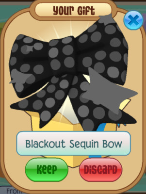 Animal Jam Classic (AJC) | Blackout Sequin Bow (READ DESCRIPTION)