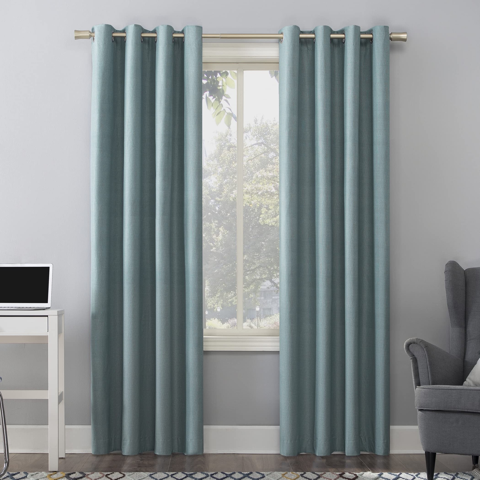 Sun Zero Columbia Thermal Insulated Blackout Grommet Curtain Panel