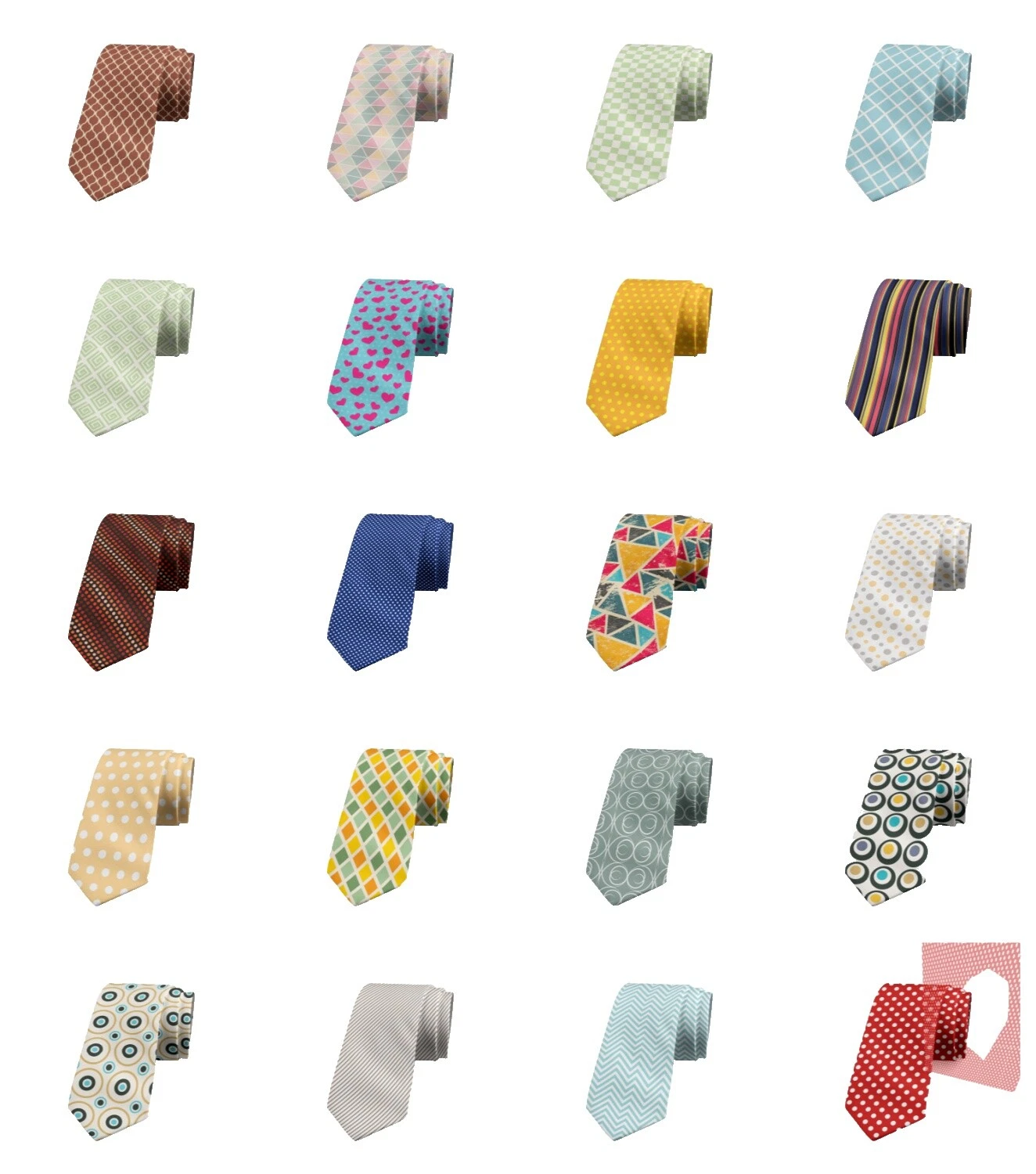 Polyester Multicolor Ties for Men