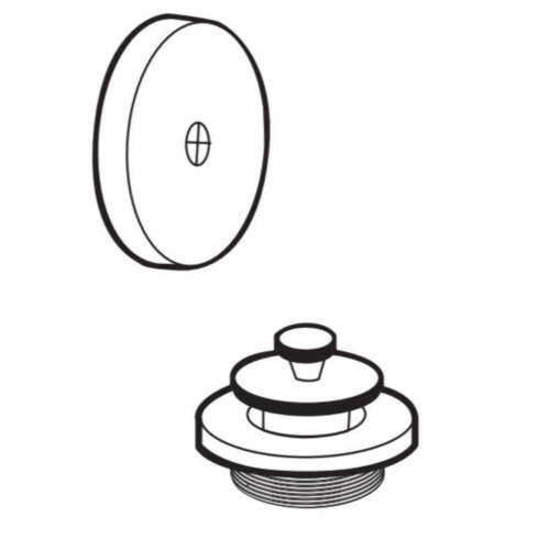 Moen T90331BN 1-1/2" Threaded Tub Drain Kit Push-N-Lock Drain Assembly, Brushed