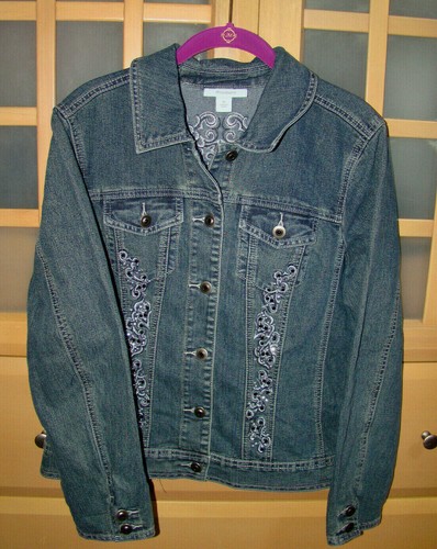 Dress Barn Stretch Denim Jean Jacket 