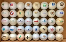 Lot of 40 Used Corporate Logo Golf Balls Lot 1