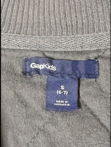 Gap Kids Grey Coat Zip Front Winter Light Weight Jacket Size Small 6-7 Winter - Picture 2 of 4