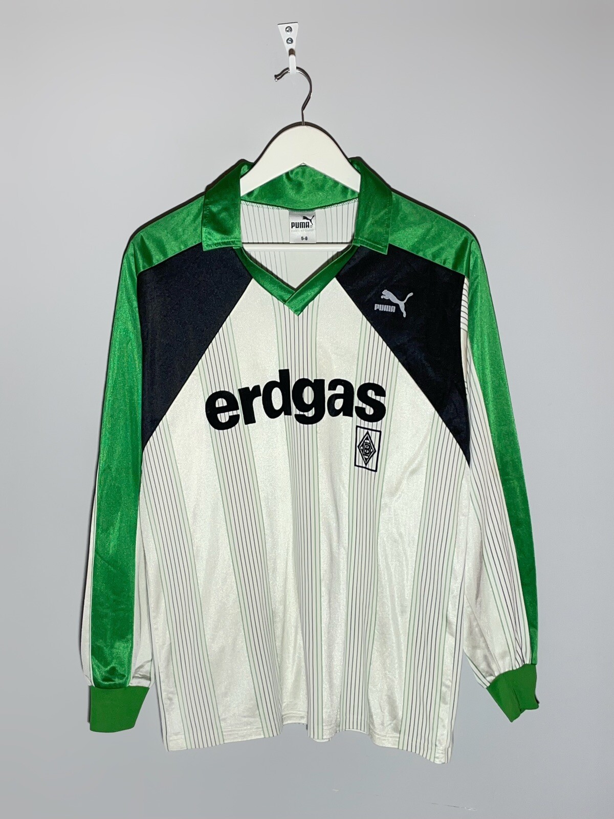 Borussia Monchengladbach Puma 1988/89 Home Vintage Long Sleeve Soccer Jersey