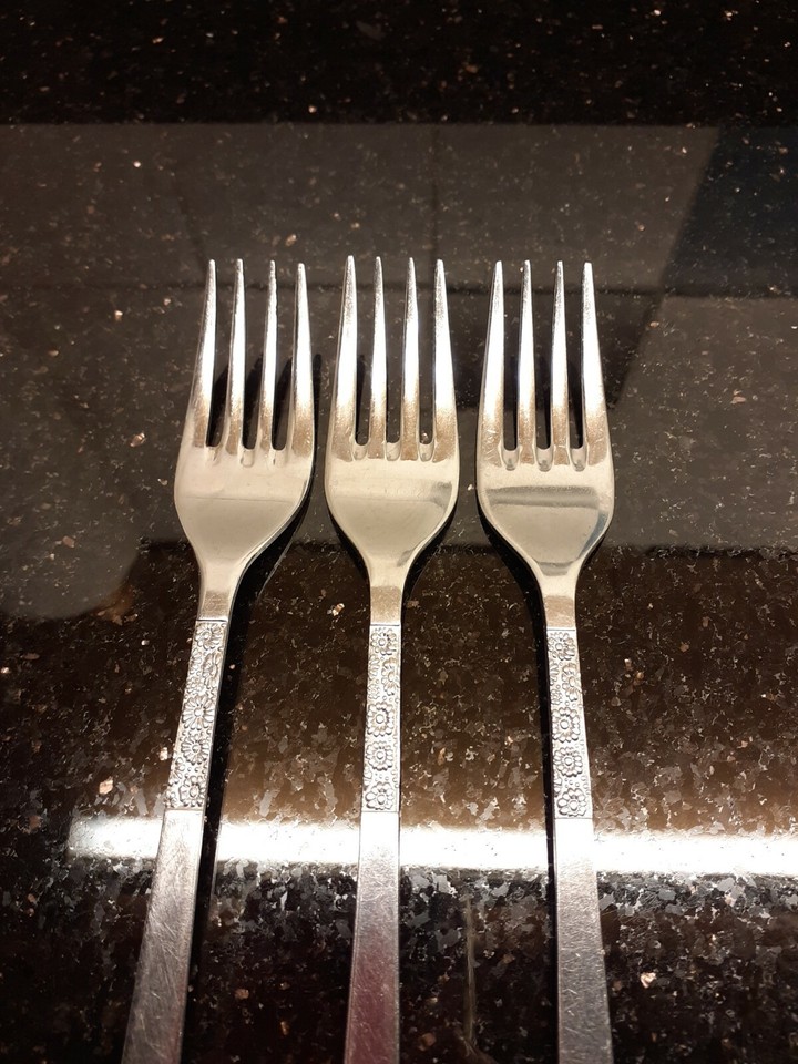 Viners Love Story Dessert Forks x 3 Approx 18.5cm eBay