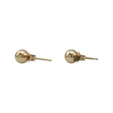 14K Yellow Gold Ball Stud Earrings 17808