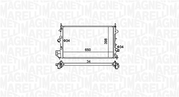 MAGNETI MARELLI 350213173700 Radiator, engine cooling for FIAT,OPEL,SAAB,VAUXHAL