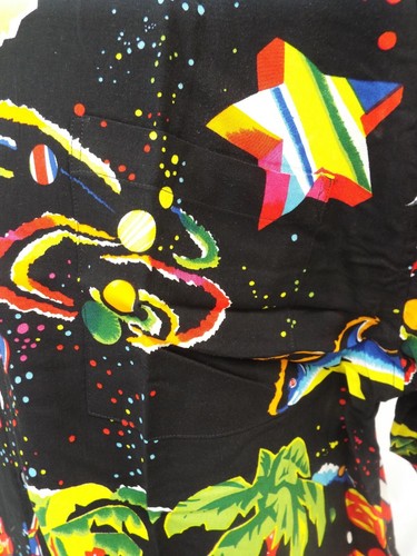 1990s PLANET HOLLYWOOD Rayon Hawaiian Short Sleeve Shirt Mens XL New Old Stock - Picture 3 of 16