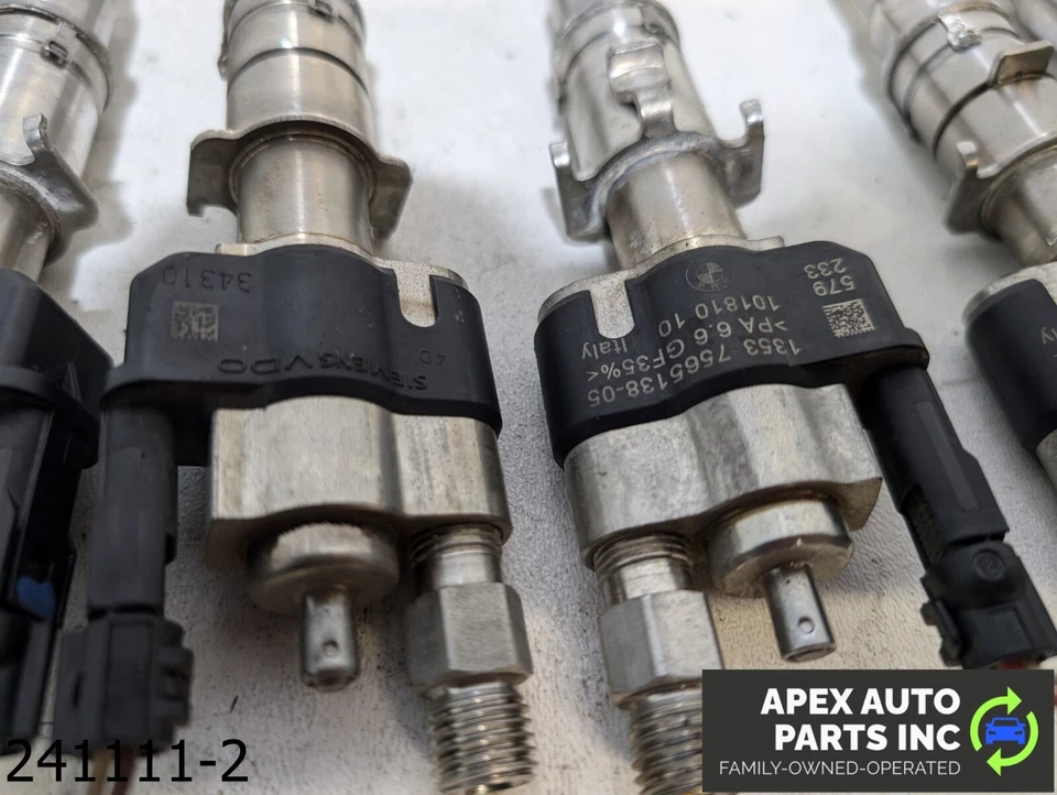 OEM 2008-2010 BMW 535XI 3.0L FRONT ENGINE MOTOR HIGH PRESSURE FUEL INJECTOR SET Foto 3 de 4