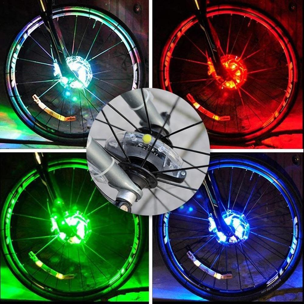 LED Rechargeable Bike Wheel Hub Lights Waterproof USB RGB Colorful