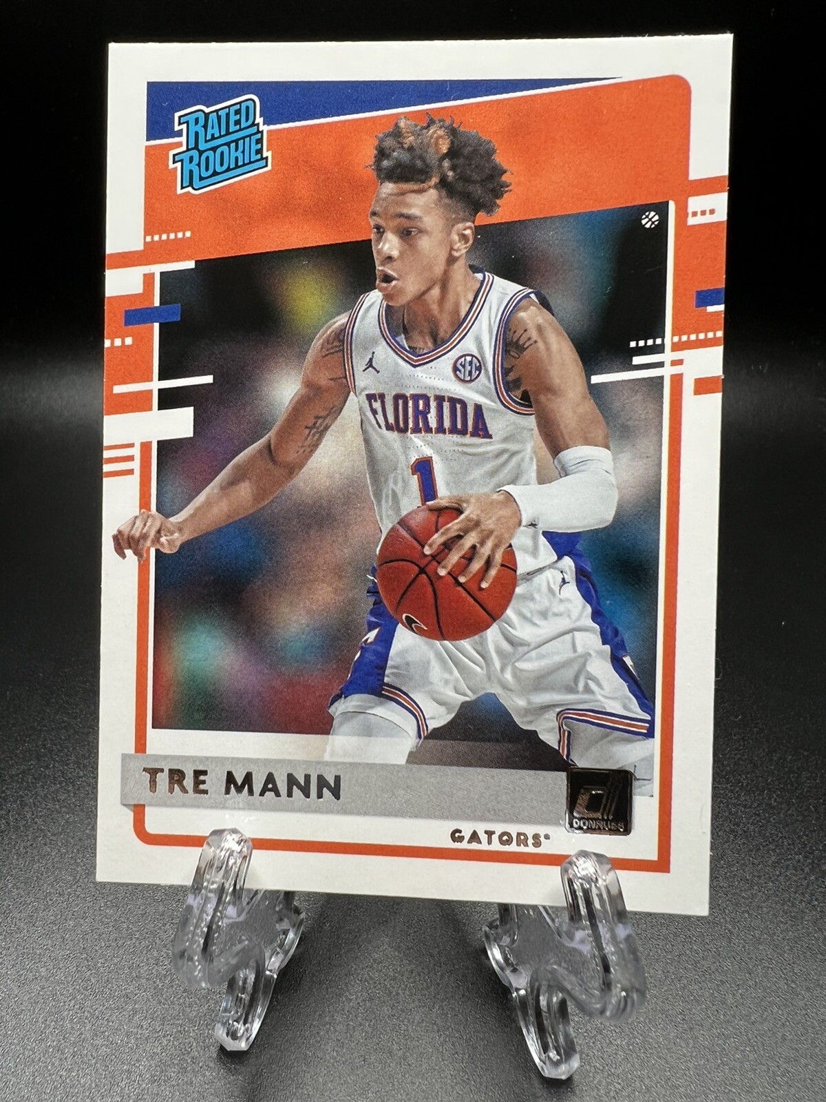 2021-22 Panini Chronicles Draft Picks Tre Mann #46 Donruss Rated Rookie RC