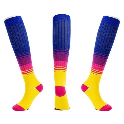 (2 Pairs) Copper Compression Socks 20-30mmHg Graduated Support Mens Womens S-XL - Picture 2 of 8