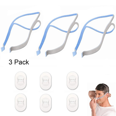 3Pack Replacement Headgear Compatible with ResMed Airfit P10 Nasal Pillow Mask