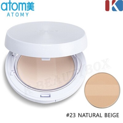 ATOMY Air Pact #23 Natural Beige Face Powder Pact Long Lasting Ultra Fine Powder