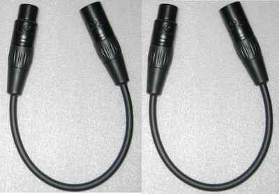 A04(0.3m) --- Pair(2pcs) CANARE L-2T2S 3pin M/F Balanced XLR Audio/Mic Cables