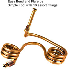 25FT Upgraded Brake Line Tubing Kit 3/16 Copper Coated Flexible Tube, Roll 25 Ft