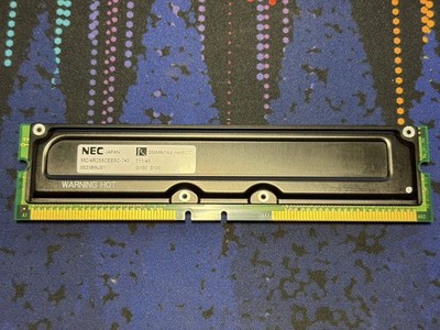 HP 1818-8015/NEC MC-4R256CEE6C-745 128MB RAMbus DRAM 184-pin RIMM Non-ECC PC700
