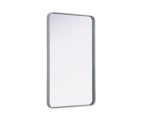 Elegant Decor Contour Metal Rectangle Mirror 24X40" Silver - Picture 4 of 11