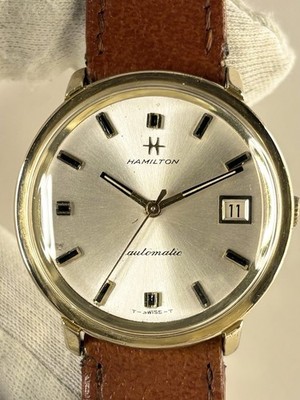 HAMILTON Vintage 1970 s Men s Automatic Date Gold Dress Watch