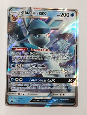POKEMON Glaceon GX SM147 Black Star Promo Rare Holo TCG LP