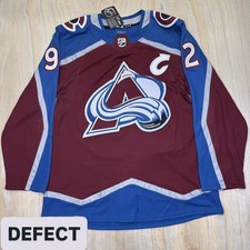 NEW DEFECT Gabriel Landeskog Colorado Avalanche Adidas Home Hockey Jersey Sz 50