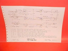 1967 Dodge Dart 170 270 Gt Convertible Sedan Station Wagon Frame Dimension Chart