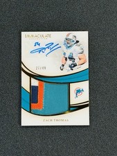 2019 Panini Immaculate Collection ZACH THOMAS /49 Player-Worn Patch Auto 4 Color