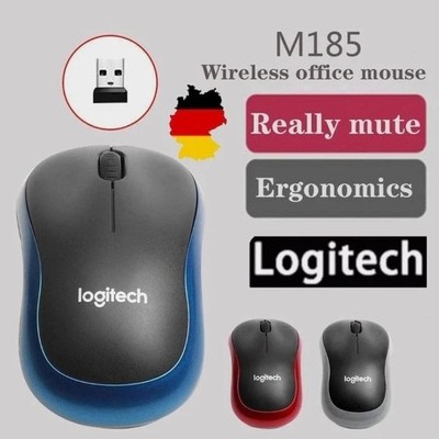 M185 Logi Maus Wireless Schnurlos Mouse Kabellos Funk + USB Empfänger