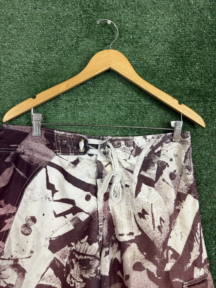 Pantalones Cortos Mulisha de Metal para Hombres 34 Tabla Bañador Calavera Gráfico Y2K Surf De Colección Foto 3 de 4