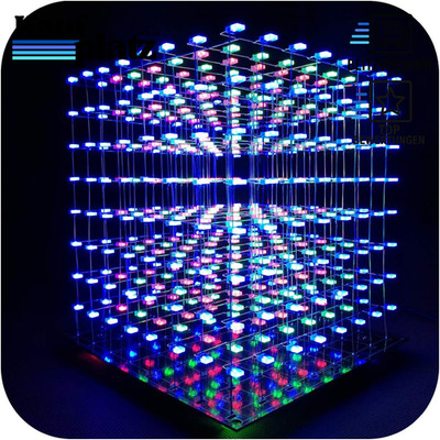 LED Cube Bausatz 8x8x8 DIY Elektronik Löten 3D für Bastler und Hobbyisten