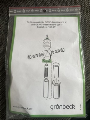 1 Grünbeck Dichtungssatz für Geno Feinfilter FS 1  und FSD 1 . Nr 100 001