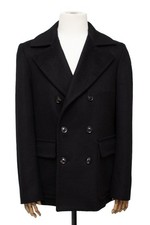 Maison Martin Margiela Fw 2012 Black Wool Peacoat - Eu 50