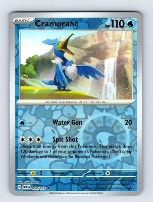 Cramorant - Twilight Masquerade 058/167 - Reverse Holo - NM - Pokémon