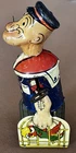 1935 WALKING POPEYE & Parrot Cages Louis Marx Tin Windup - WORKS Well