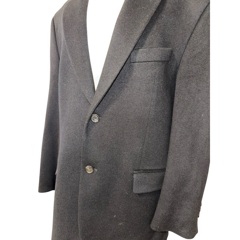 Blazer Ralph Lauren Negro 43R 100% Cachemira Abrigo Chaqueta Ropa de Trabajo Suave Lujo Foto 2 de 4