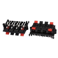 2 Pcs 64x35x21mm 8 Positions Push in Jack Spring Load Speaker Terminals