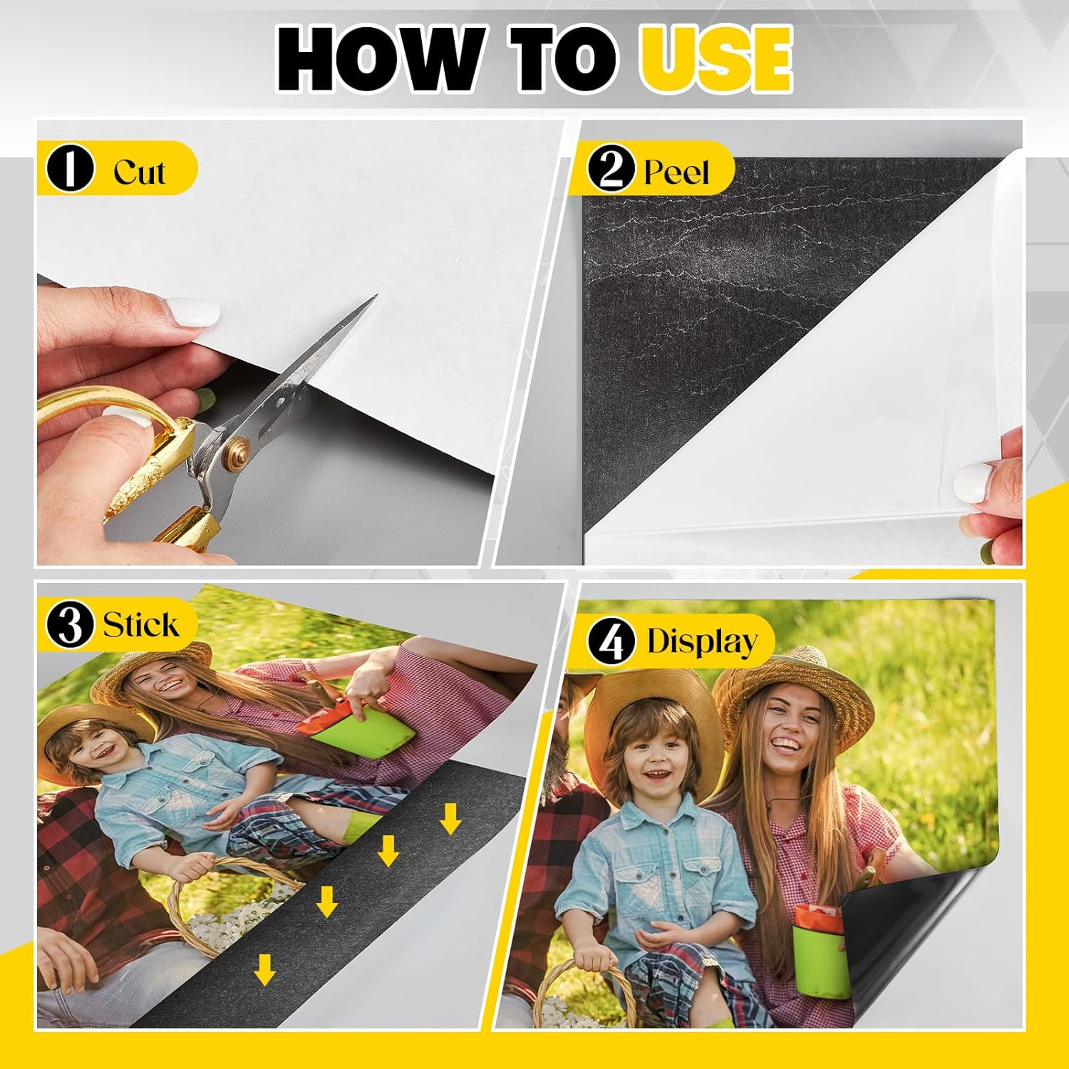 12"x5ft Magnetic Sheet Roll 30Mil Extra Large Adhesive Back Flexible White