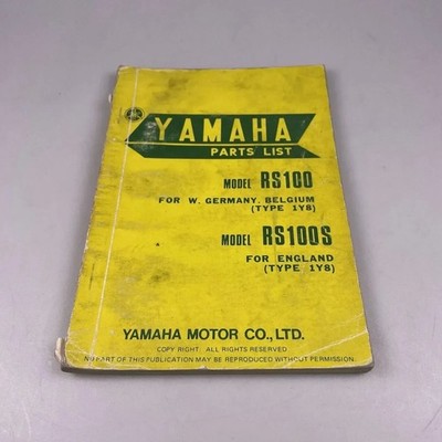 Yamaha RS100 RS100DS Type 1Y8 Ersatzteil-Katalog Parts List B004