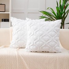 Valentines Day Throw Pillow Covers 18x18 Set of 2 18" x 18" Pack of 2 White