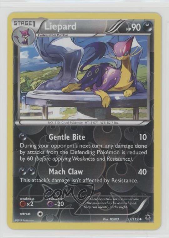 Liepard Reverse Foil Pokemon XY Phantom Forces #57