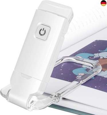 HONWELL LED Clip Leselampe Buch Klemm, Leselampen für Bücher im Bett, weiches A